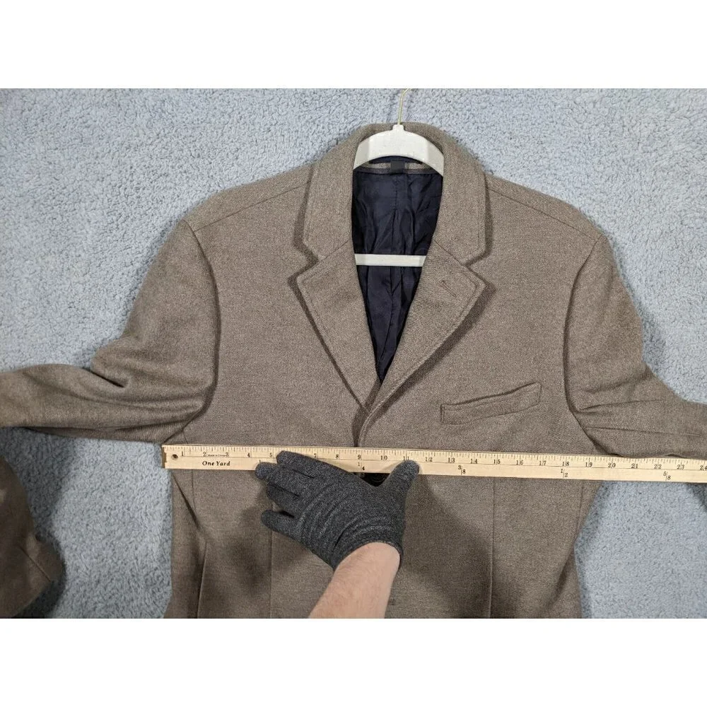 J Crew Ludlow Topcoat Mens 40R Wool & Cashmere Overcoat Long Coat